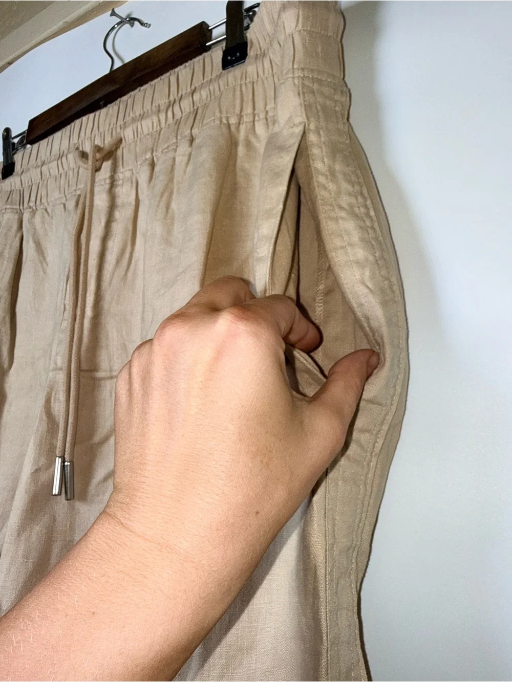 Quince NWOT XL 100% European Linen Wide Leg Pants Flax Coastal Quiet Luxury